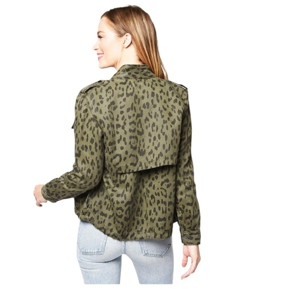 Rails Collins Leopard Military Jacket in Sage Green - Picture 3 of 16